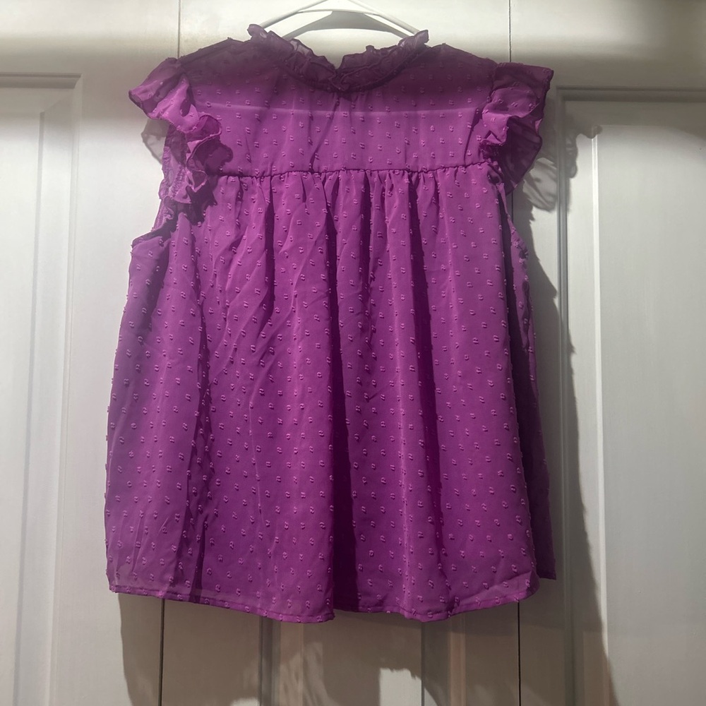 Purple Ruffled Kids Top